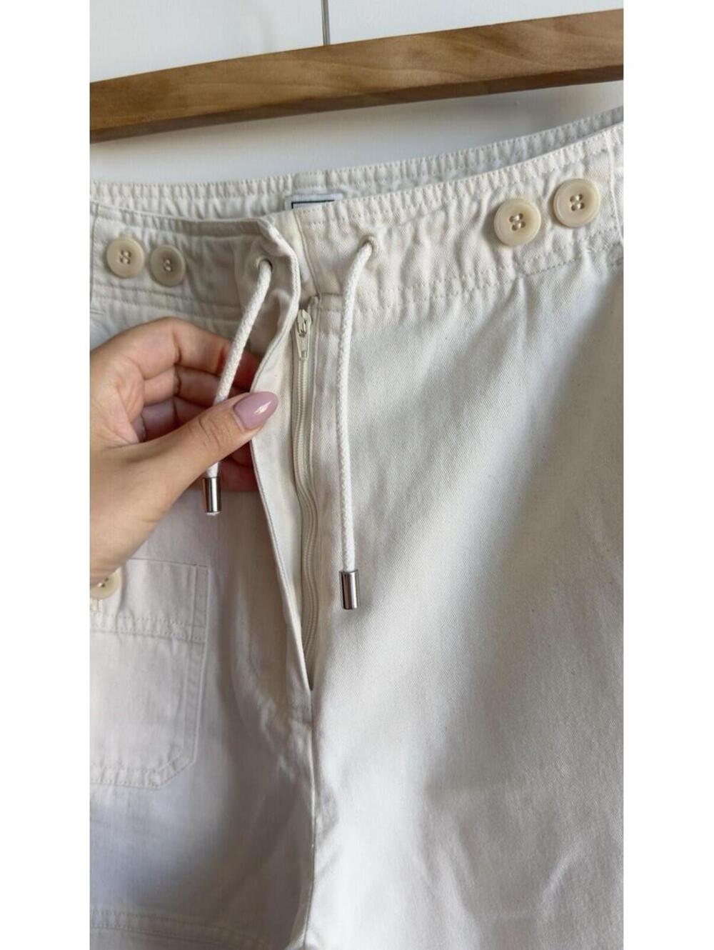 Toteme Cream Utility Drawstring Jogger Pants - Picture 6 of 9